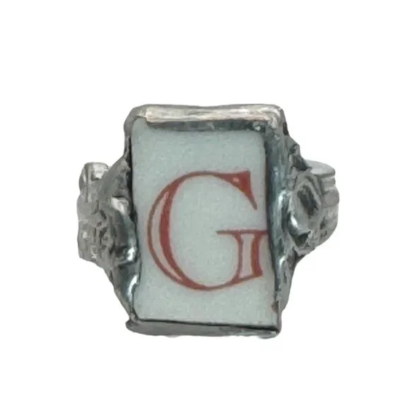 Peter Rabbit Alphabet Broken China Ring & 1847 Rogers Bro 3X SP Spoon Handle 7.5 - Picture 12 of 17